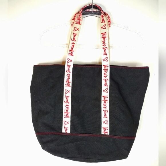 Victoria’s Secret black canvas tote bag - Picture 1 of 9